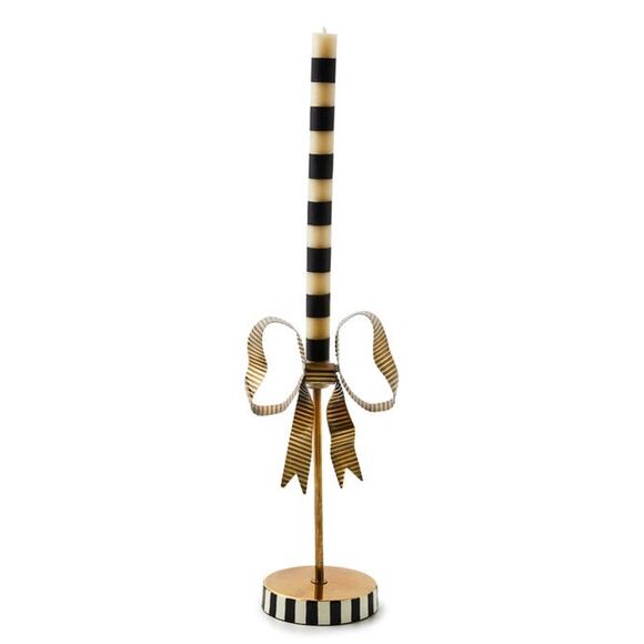 Mackenzie Childs Bow Tall Metal Candle Holder NEW - Picture 3 of 3
